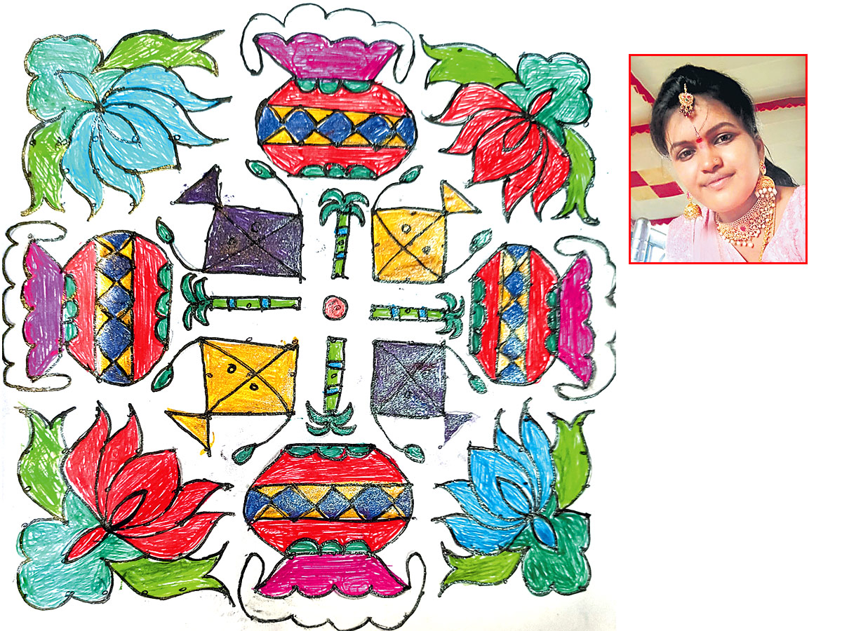 Sankranthi 2022 Muggulu: Attractive Sankranthi Special Rangoli Designs - Sakshi41