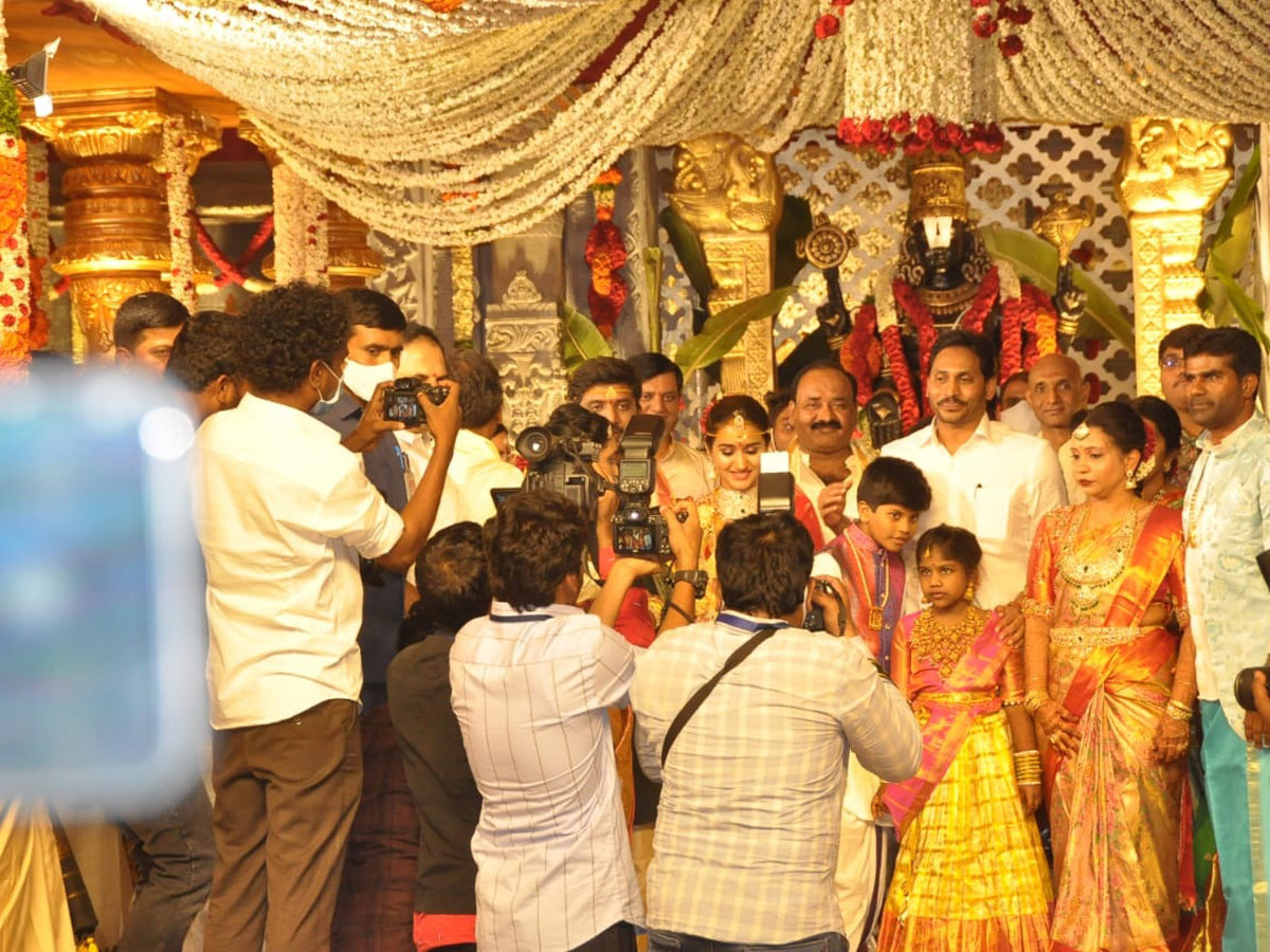 CM Jagan Attending The Wedding of MLA Katasani Son - Sakshi7