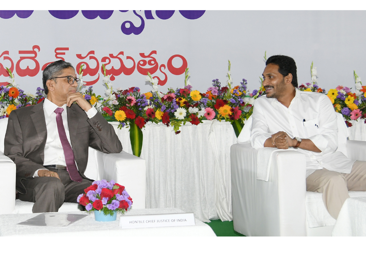 Chief Justice NV Ramana joins Tea time with CM YS Jagan Photo Gallery - Sakshi15