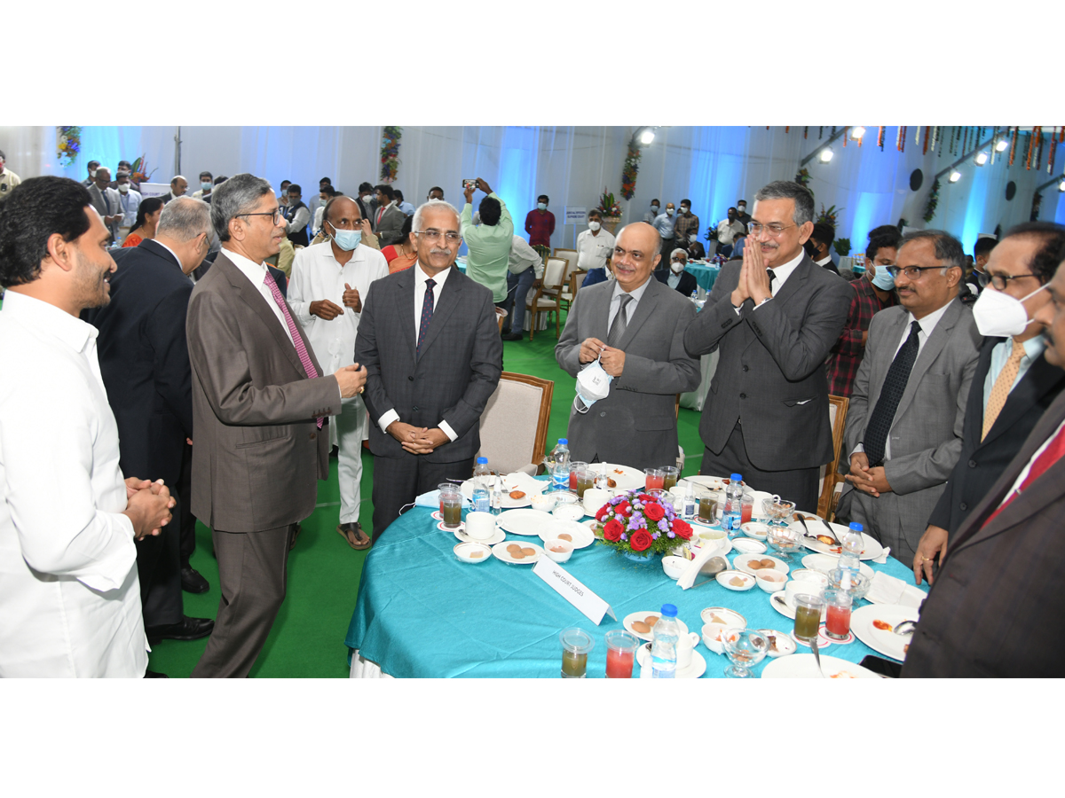 Chief Justice NV Ramana joins Tea time with CM YS Jagan Photo Gallery - Sakshi3