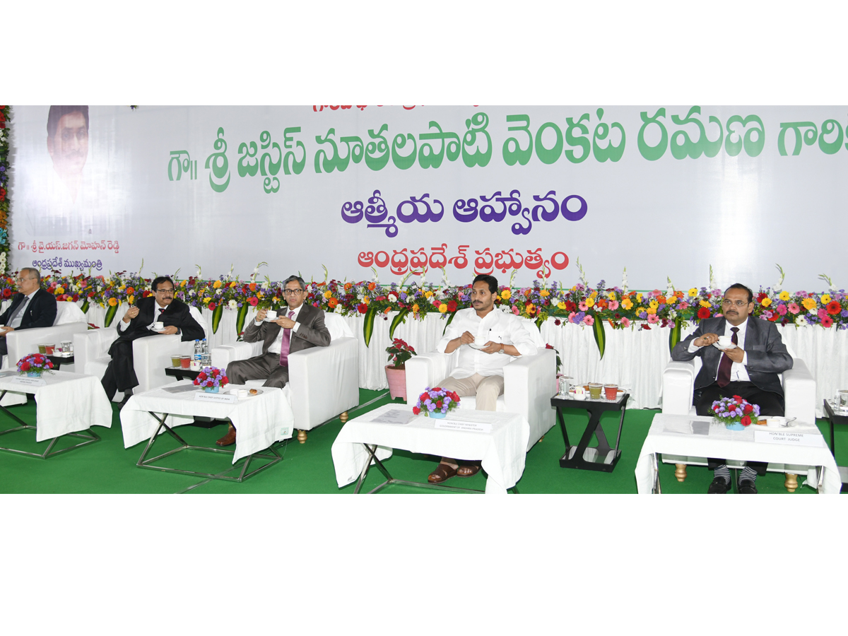 Chief Justice NV Ramana joins Tea time with CM YS Jagan Photo Gallery - Sakshi5