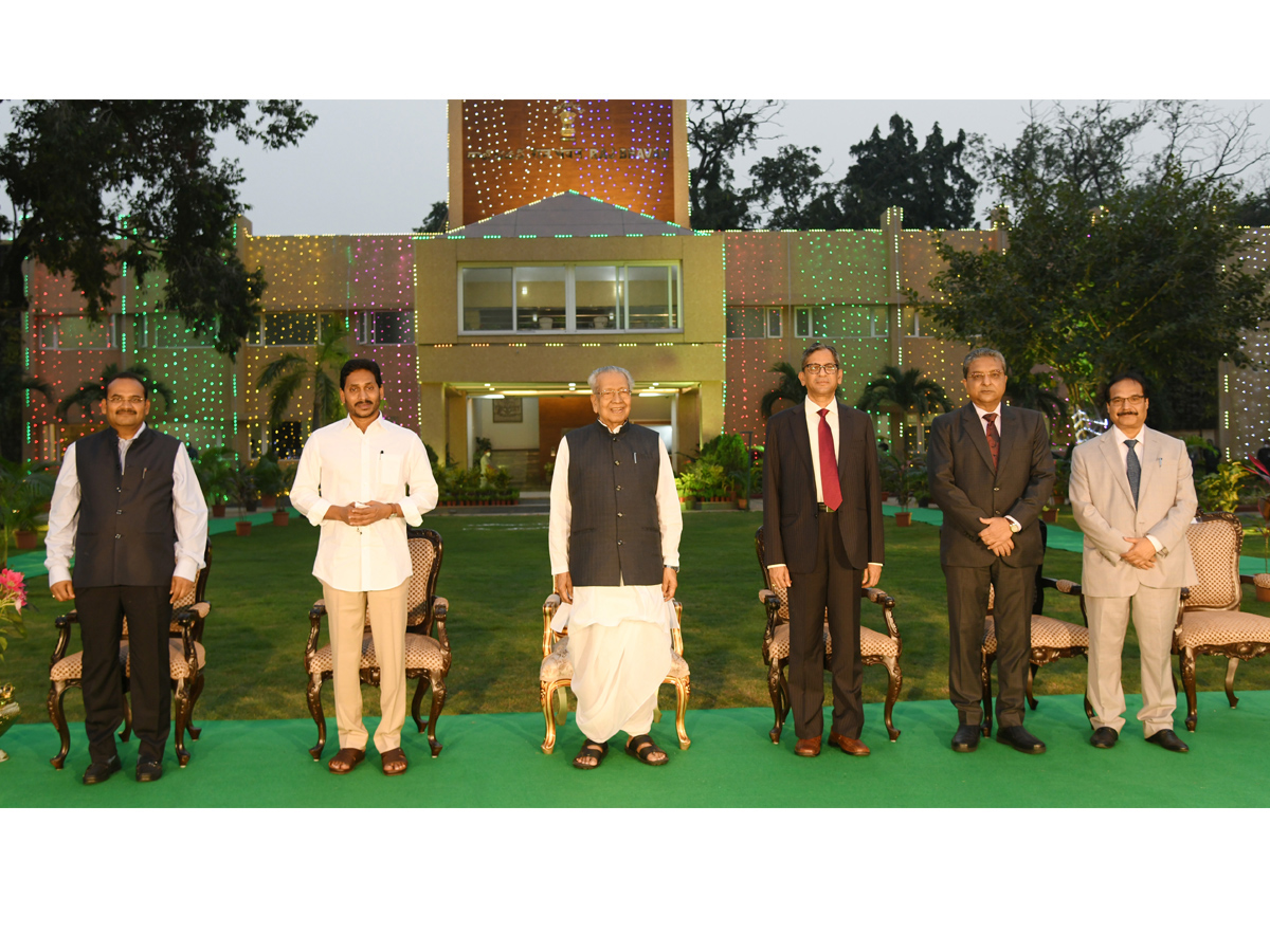 CJI NV Ramana Attends High Tea Hosted By Governor Biswabhusan Photo Gallery - Sakshi3