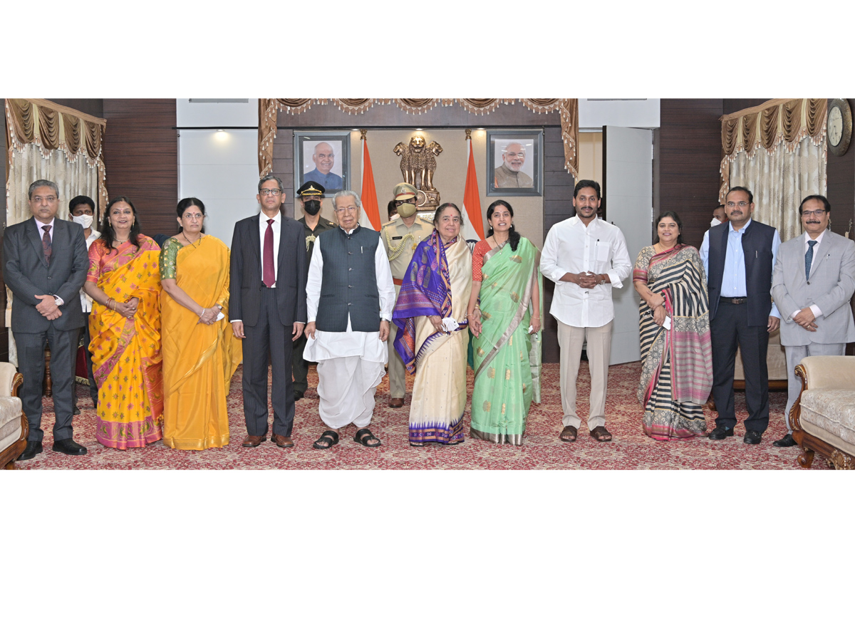 CJI NV Ramana Attends High Tea Hosted By Governor Biswabhusan Photo Gallery - Sakshi2