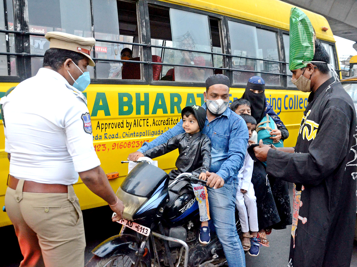 Mask rule enforcement back in Telangana - Sakshi18