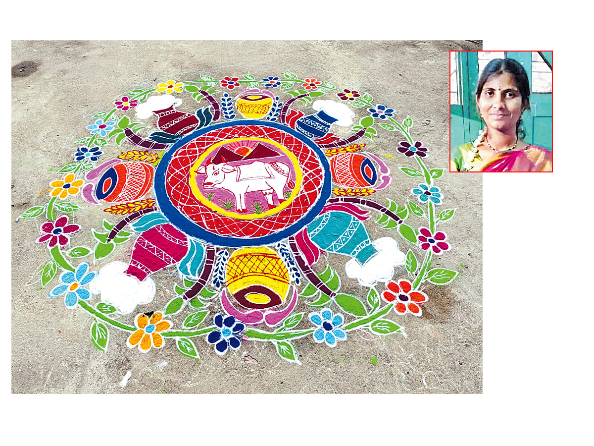 Sankranthi 2022 Muggulu: Attractive Sankranthi Special Rangoli Designs - Sakshi5