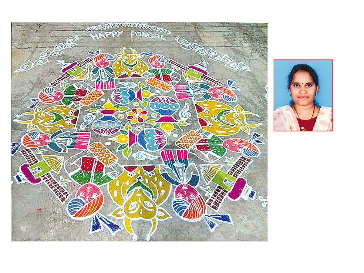 Sankranthi 2022 Muggulu: Attractive Sankranthi Special Rangoli Designs - Sakshi2