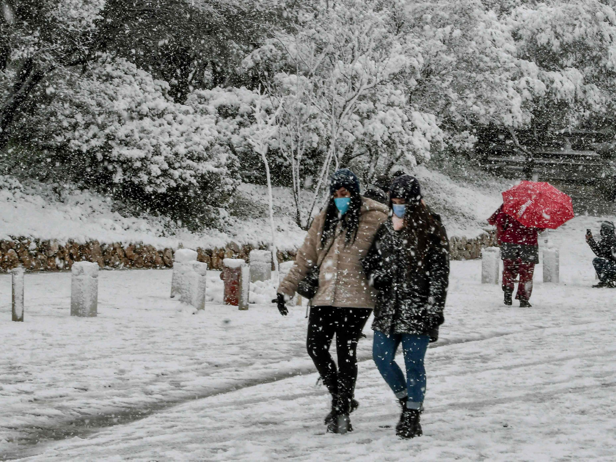 Greece islands covered in snow Photo Gallery - Sakshi3