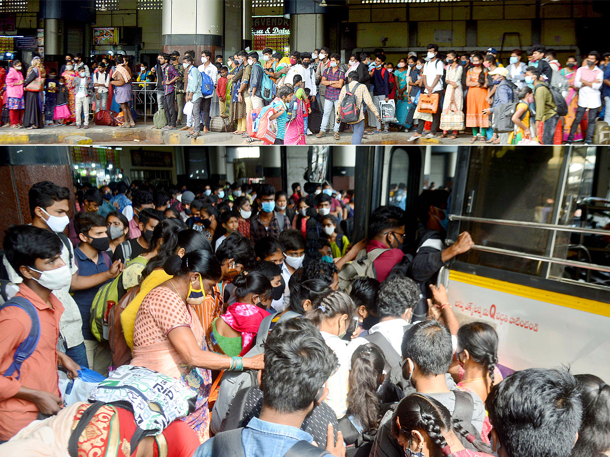 People Going To Their Hometown During Sankranthi Festival Photo Gallery - Sakshi1