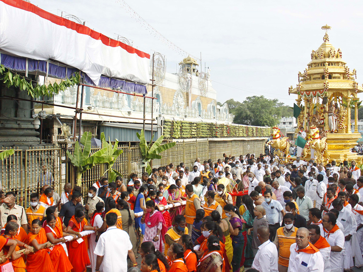 Srivaru on Swarna Ratham at Tirumala Photo Gallery - Sakshi1