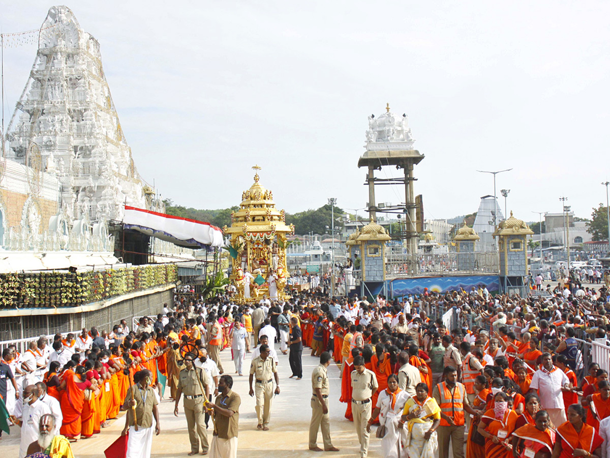 Srivaru on Swarna Ratham at Tirumala Photo Gallery - Sakshi9