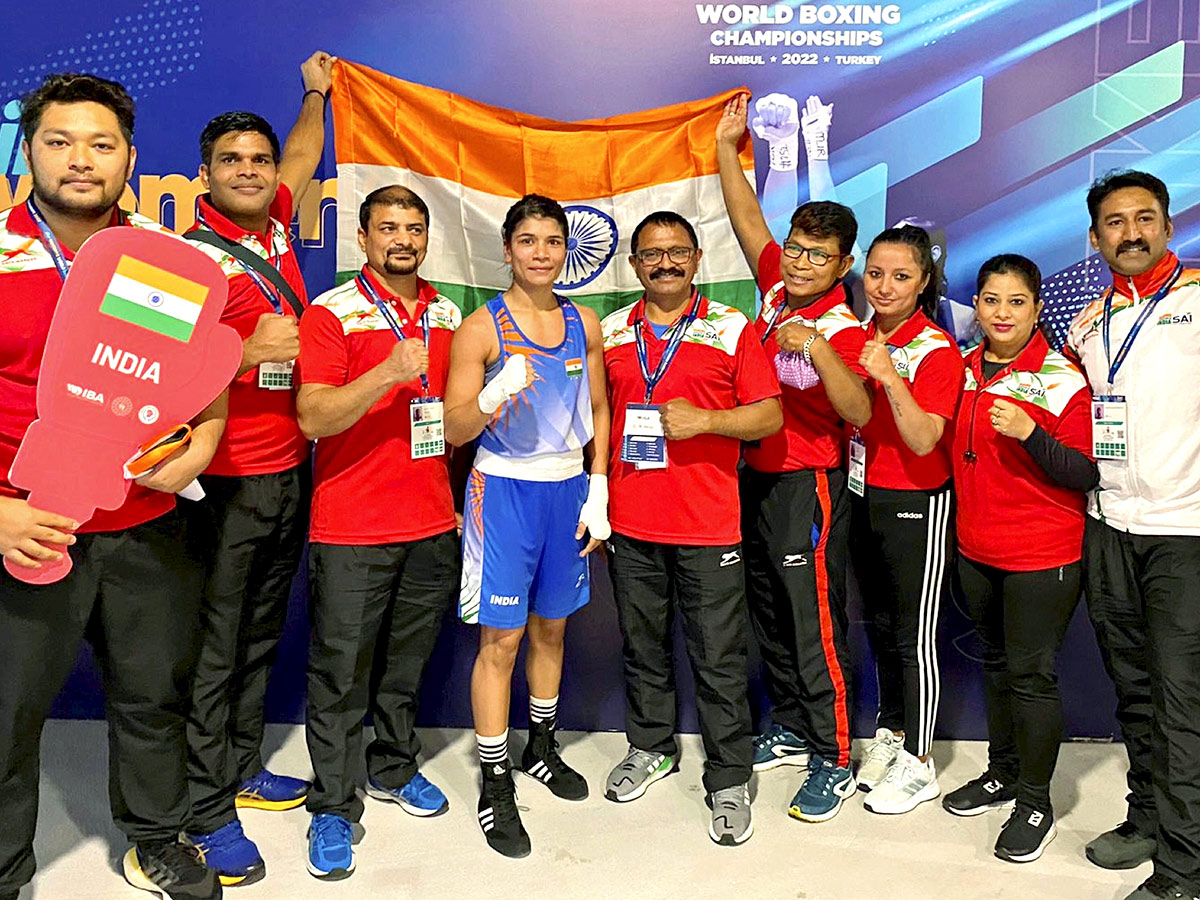 Nikhat Zareen Wins Gold At Womens World Boxing Championships - Sakshi5