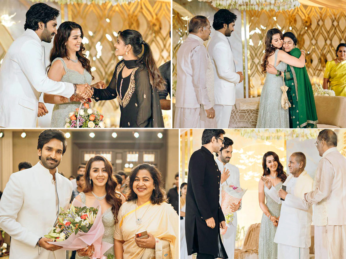 Aadhi Pinisetty And Nikki Galrani Wedding Reception photos - Sakshi1