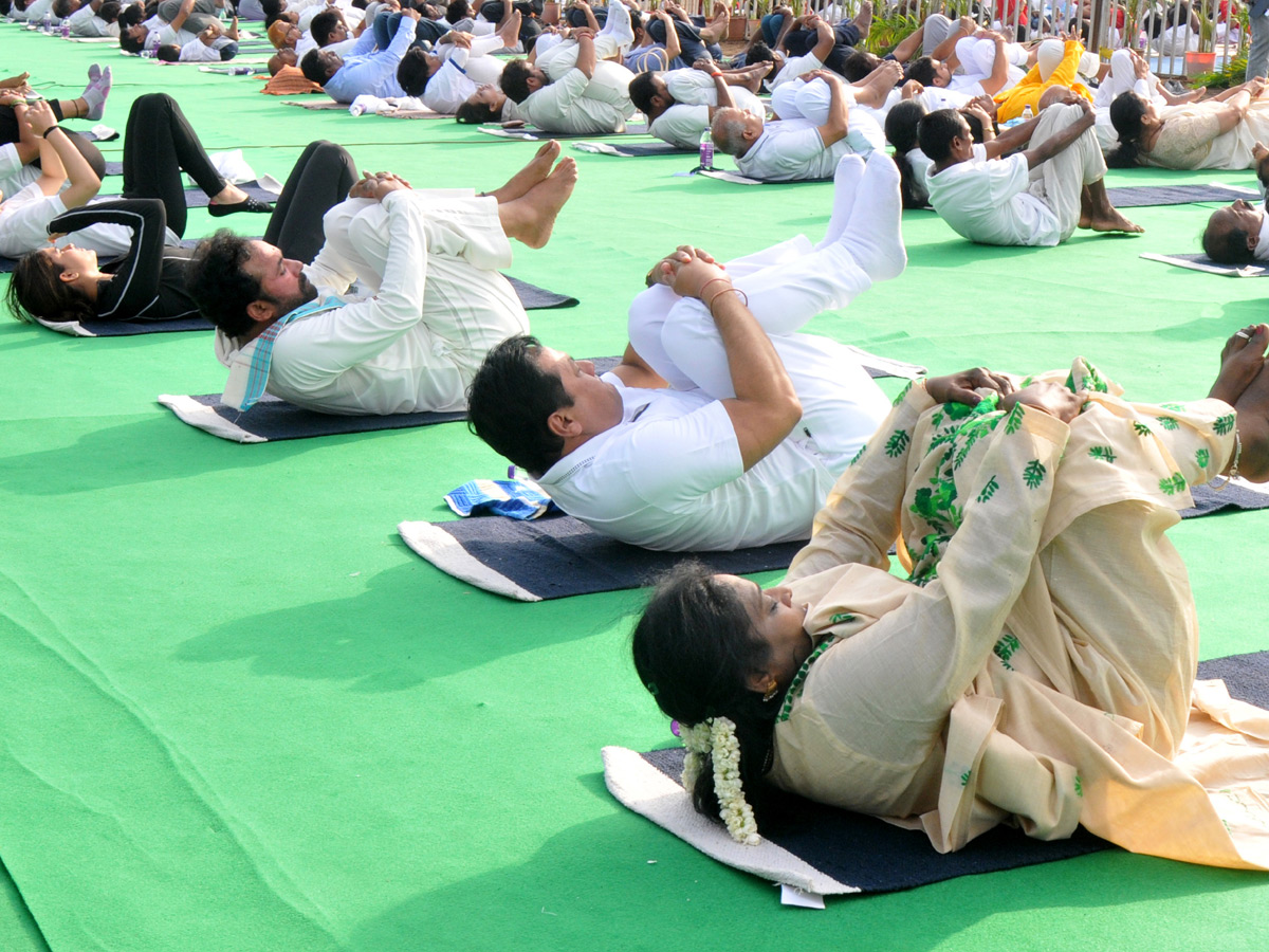Thousands Participate In Yoga Utsav At Hyderabad LB Stadium Photo Gallery - Sakshi11