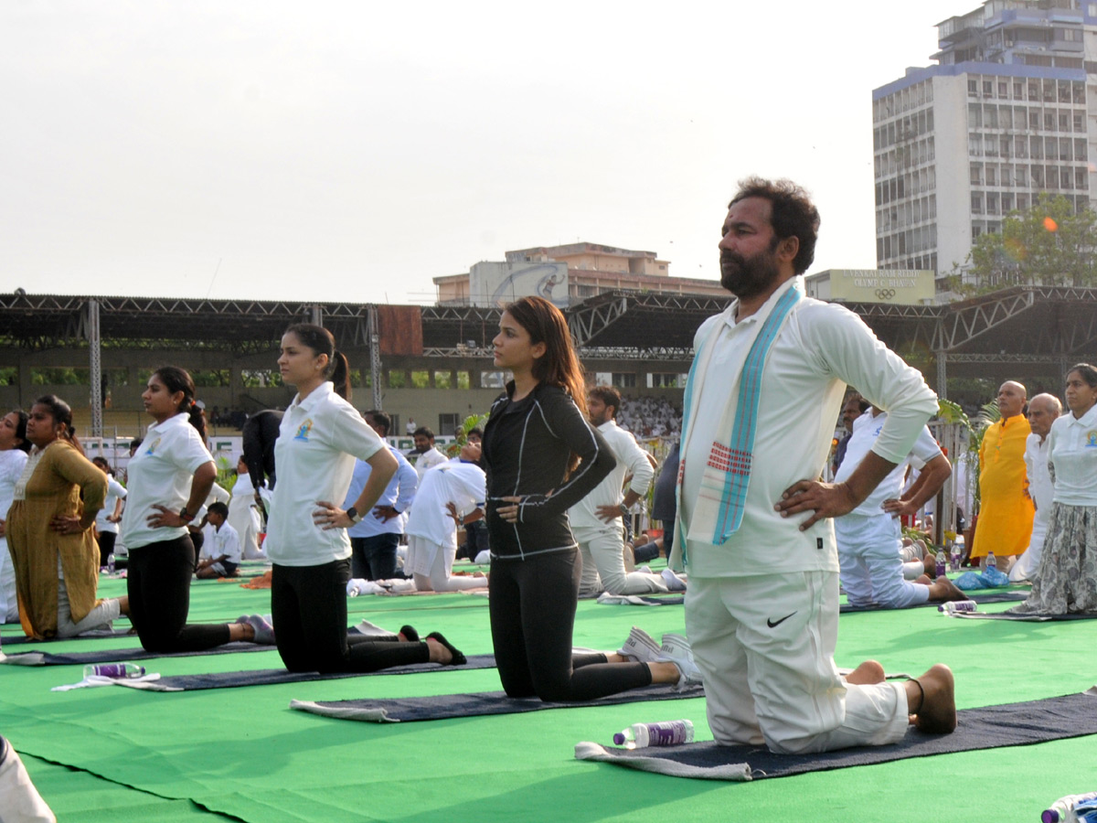 Thousands Participate In Yoga Utsav At Hyderabad LB Stadium Photo Gallery - Sakshi13