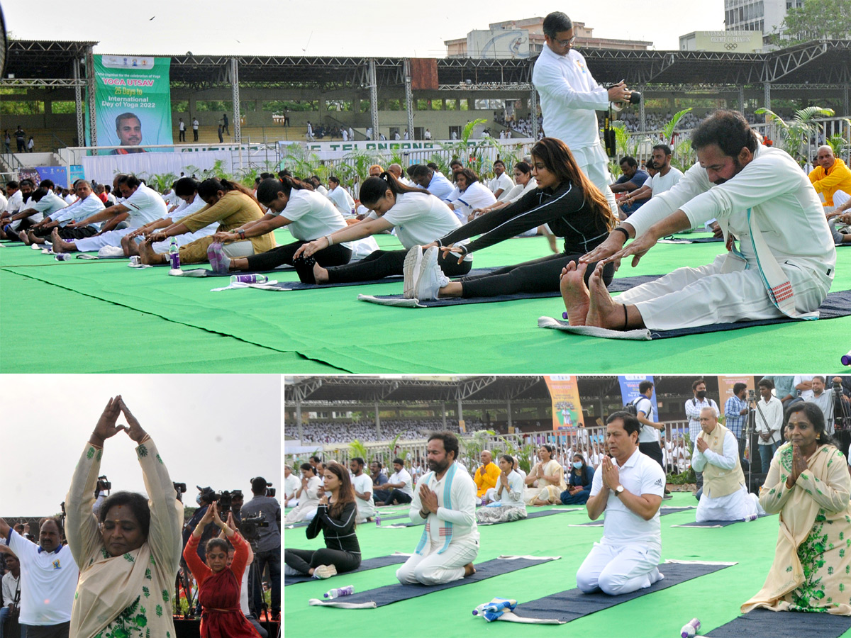 Thousands Participate In Yoga Utsav At Hyderabad LB Stadium Photo Gallery - Sakshi24