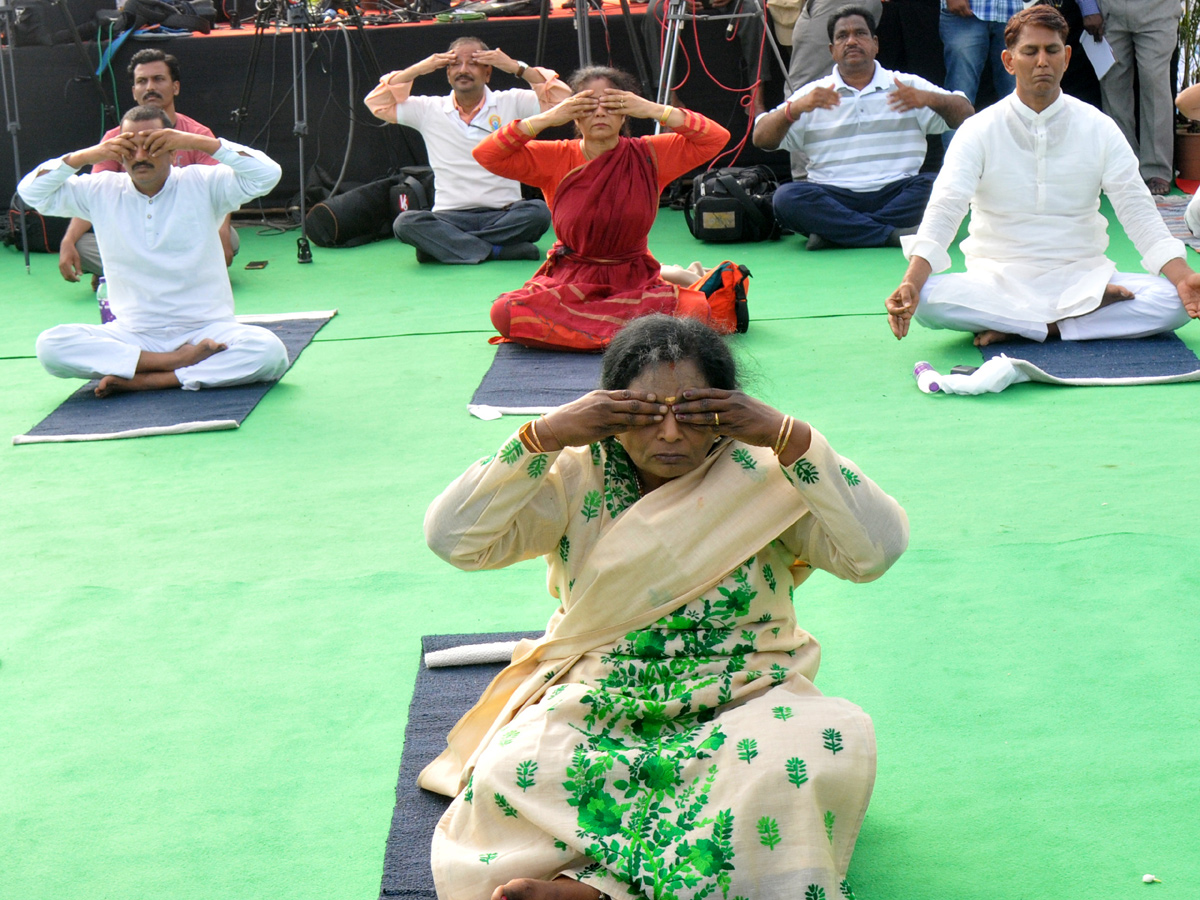 Thousands Participate In Yoga Utsav At Hyderabad LB Stadium Photo Gallery - Sakshi8