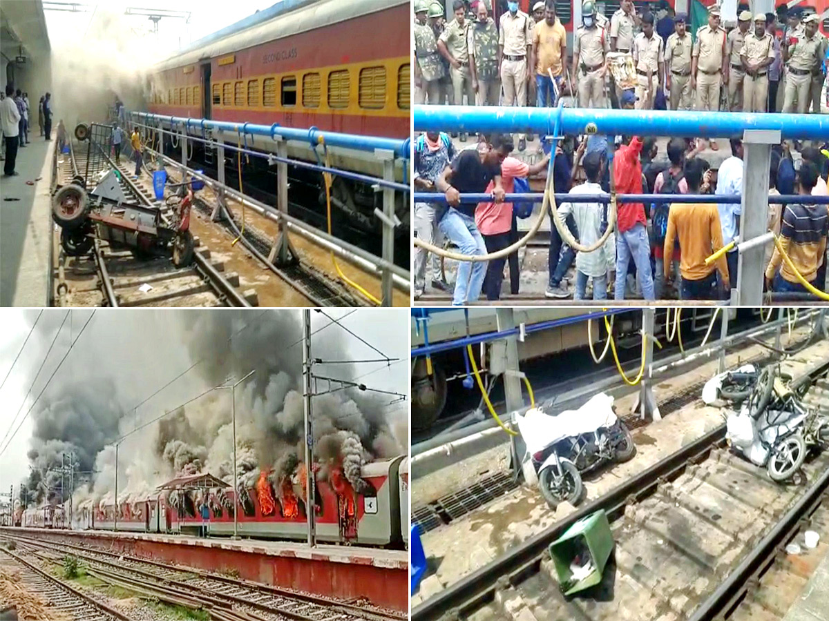 Students Protest At Secunderabad Station Photos - Sakshi1