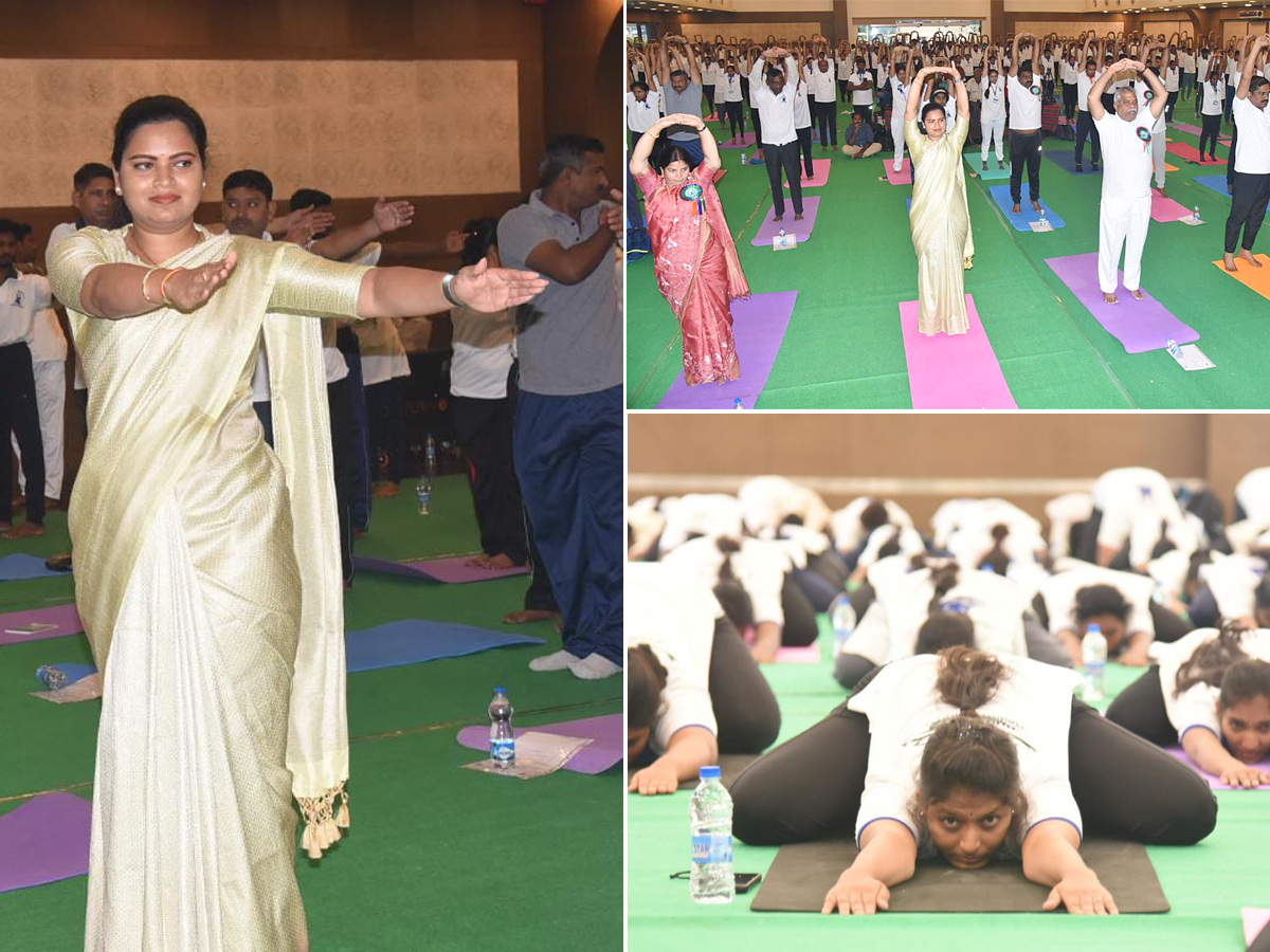 AP minister vidadala rajini participated in International yoga Day 2022 photo Gallery - Sakshi5