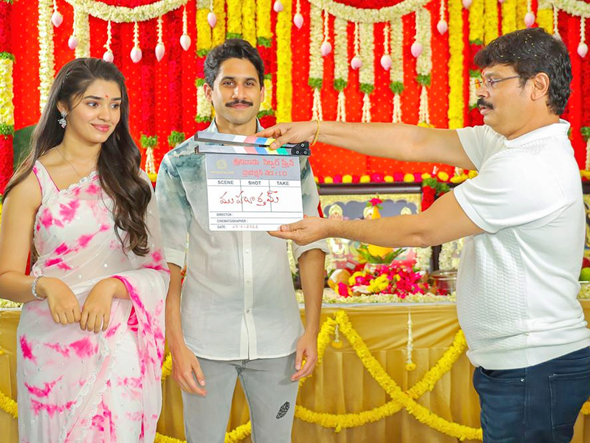 Naga Chaitanya Krithi Shetty Movie Opening Stills - Sakshi1