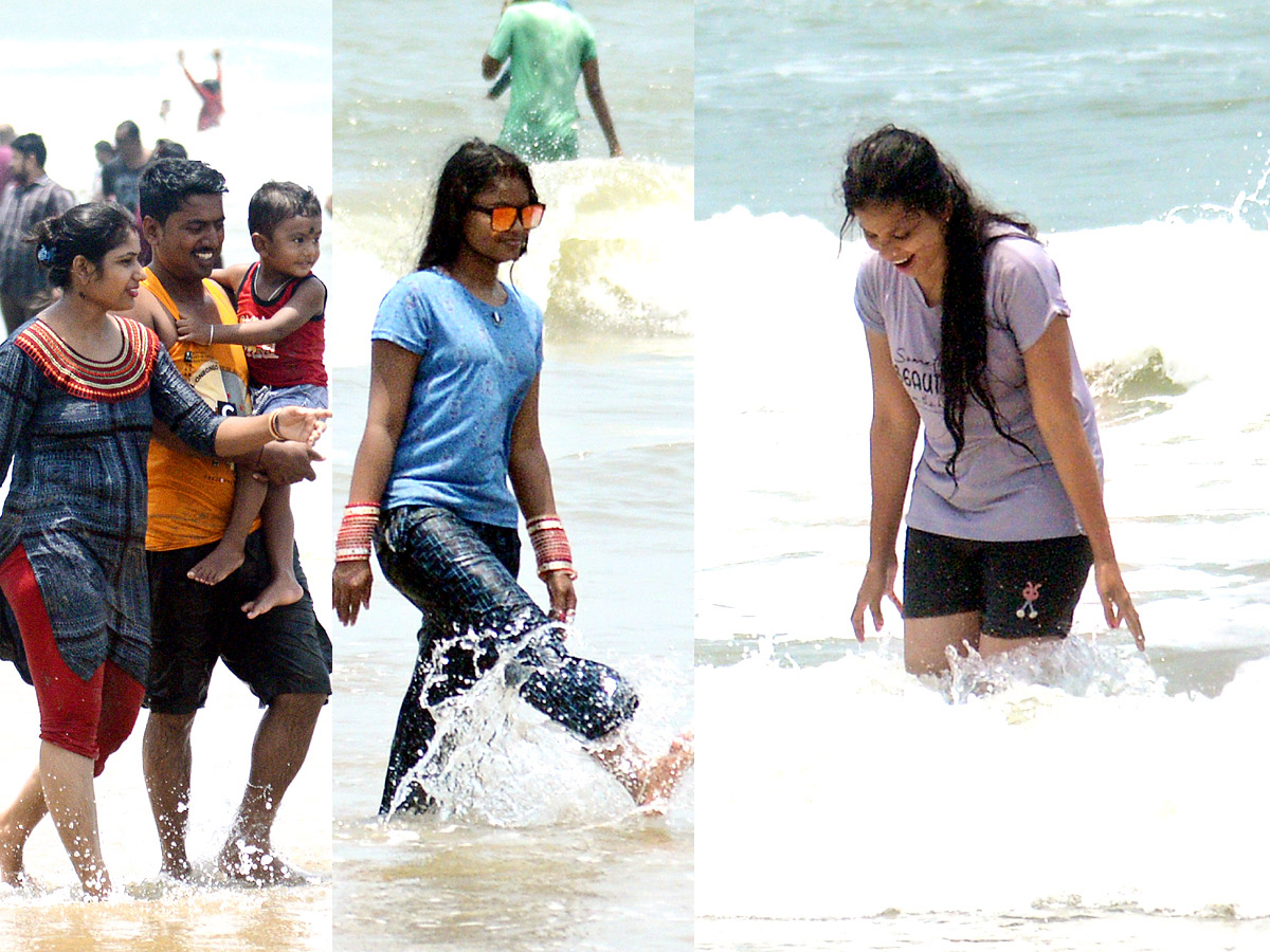 People are Enjoying Sea Bath at Rushikonda Beach Visakhapatnam - Sakshi1