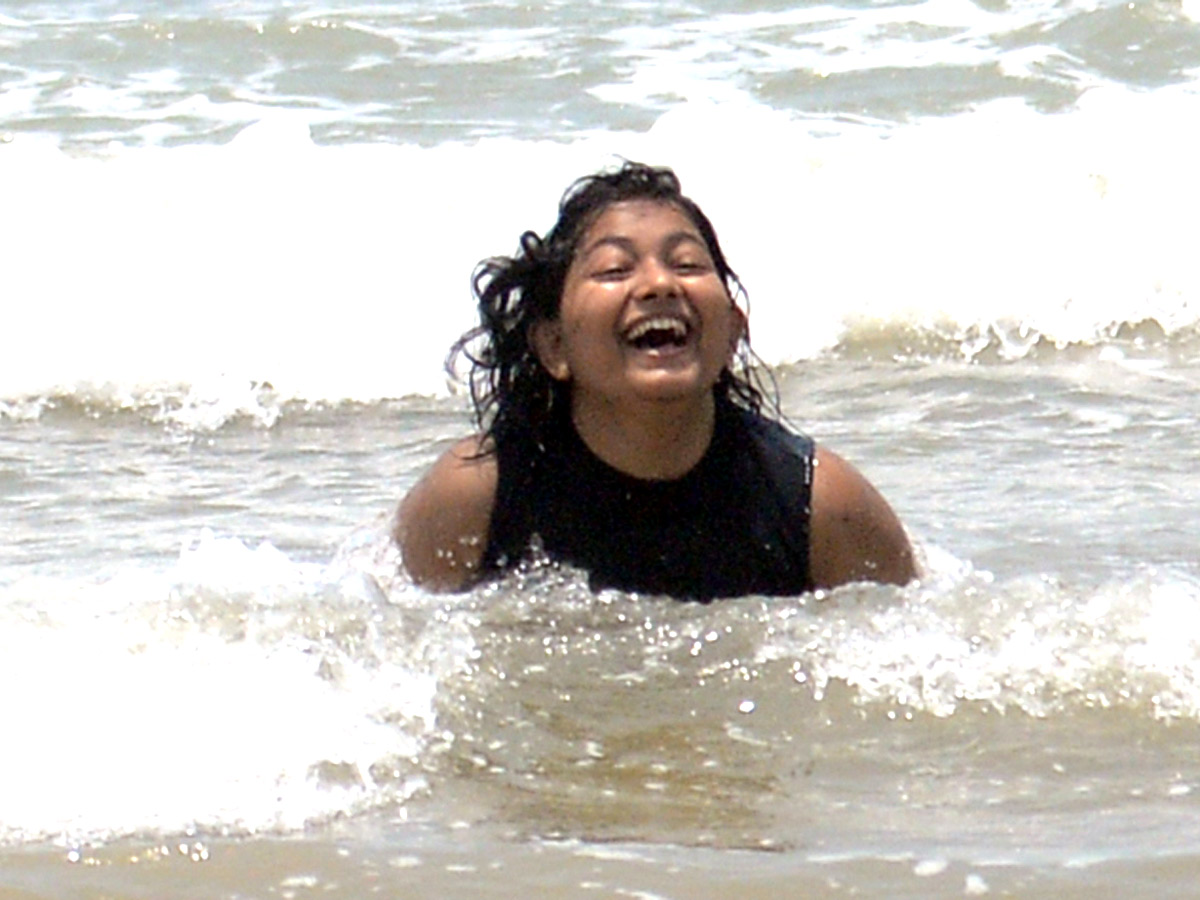 People are Enjoying Sea Bath at Rushikonda Beach Visakhapatnam - Sakshi3