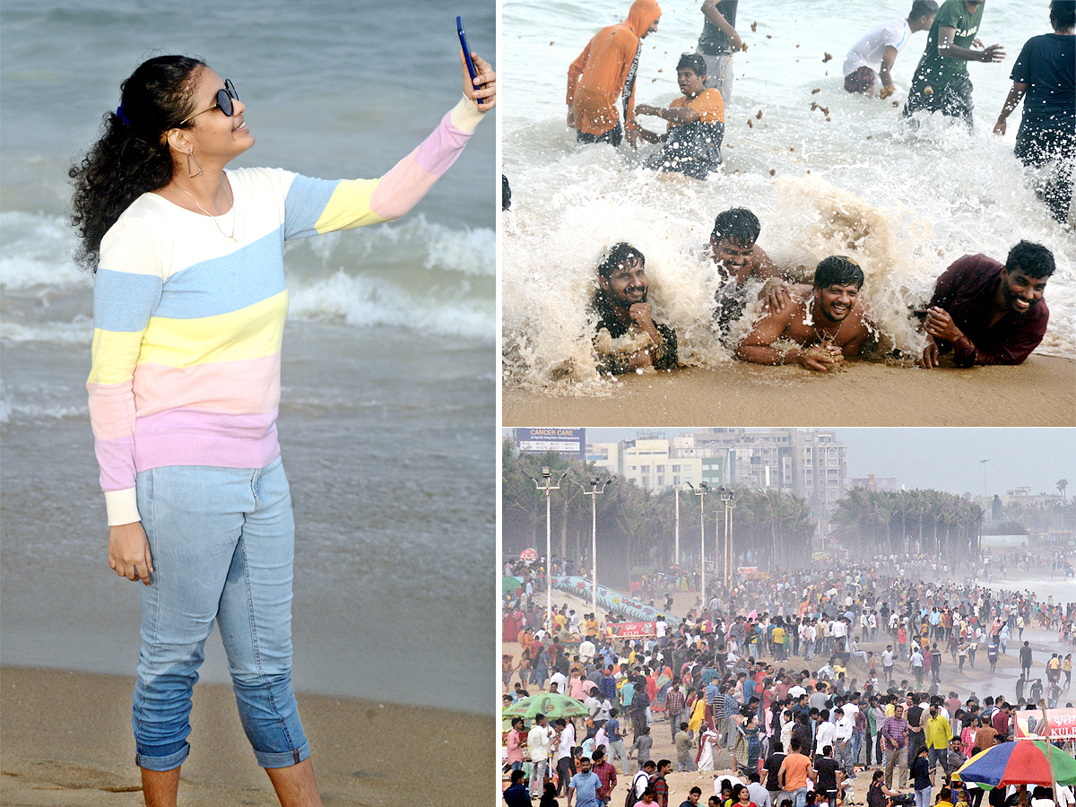 Heavy Rush People Enjoying In RK Beach - Sakshi1