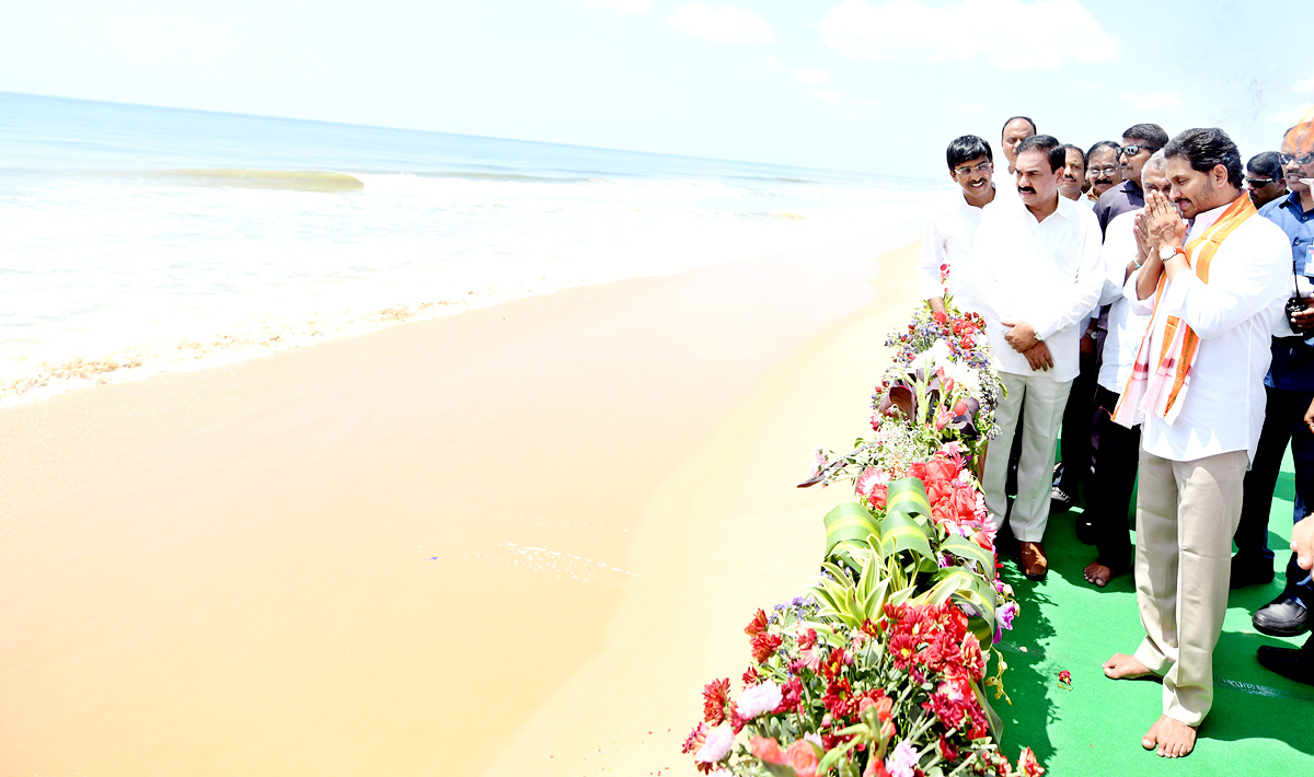 AP CM YS Jagan at Ramayapatnam Port Bhoomi Pooja  - Sakshi13