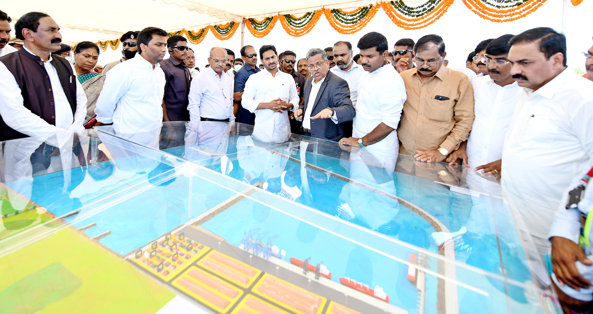 AP CM YS Jagan at Ramayapatnam Port Bhoomi Pooja  - Sakshi15