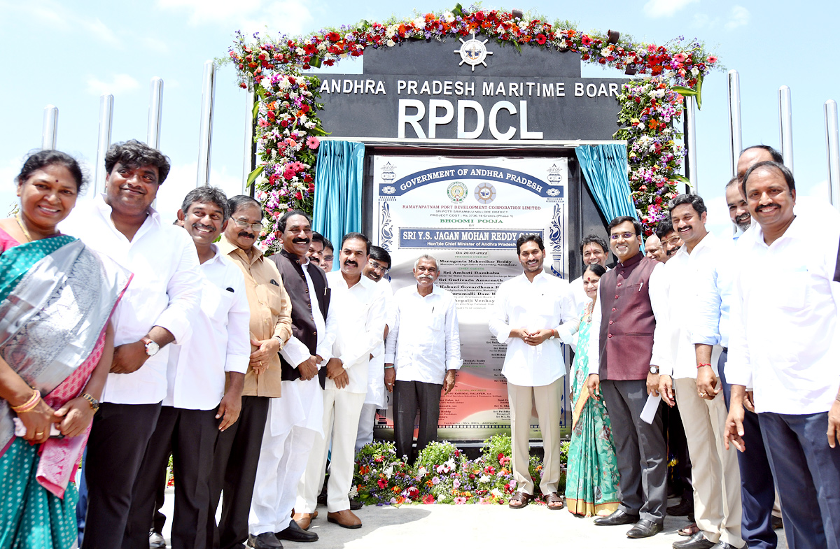 AP CM YS Jagan at Ramayapatnam Port Bhoomi Pooja  - Sakshi16