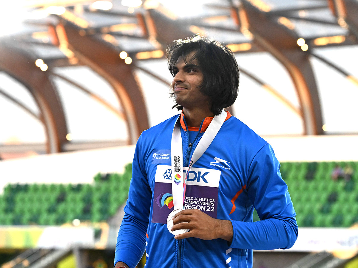 World Athletics Championship 2022: Silver Medalist Neeraj Chopra Pics Goes Viral - Sakshi1