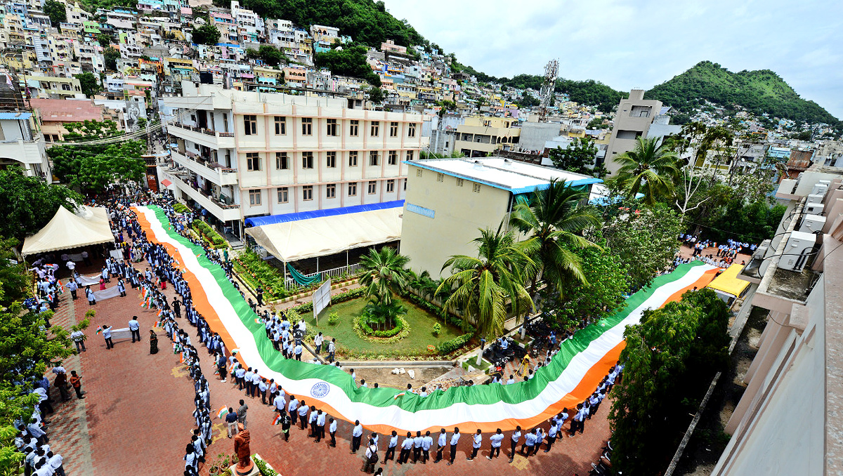 Vijayawada: Students Take Out Rally With Gaint National Flag - Sakshi3