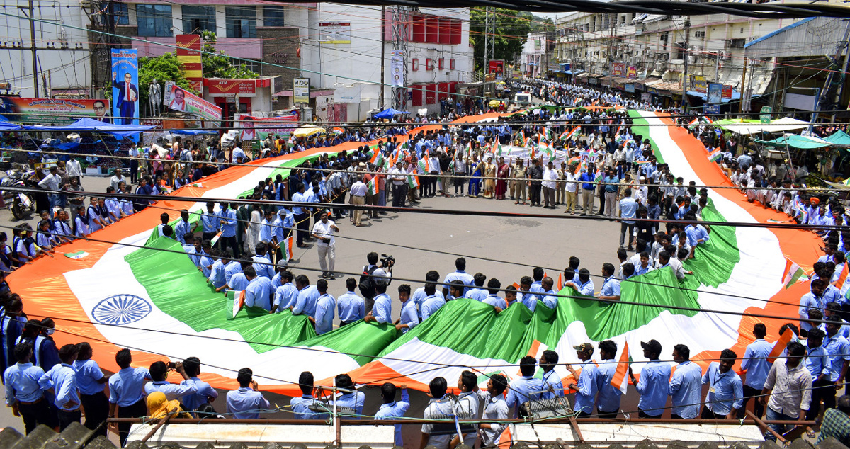 Vijayawada: Students Take Out Rally With Gaint National Flag - Sakshi15