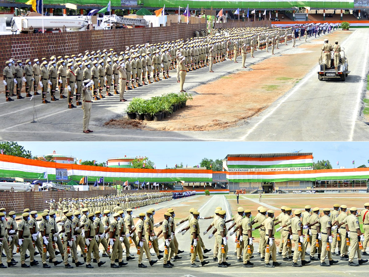 Independence Day Celebration Parade at Indira Gandhi Municipal Stadium in Vijayawada - Sakshi10