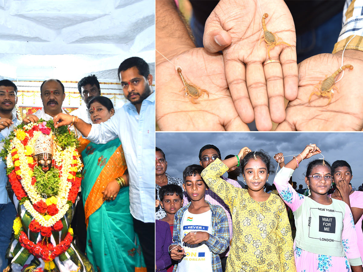 Devotees offering scorpions to lord Venkateswara in Kurnool Temple - Sakshi1