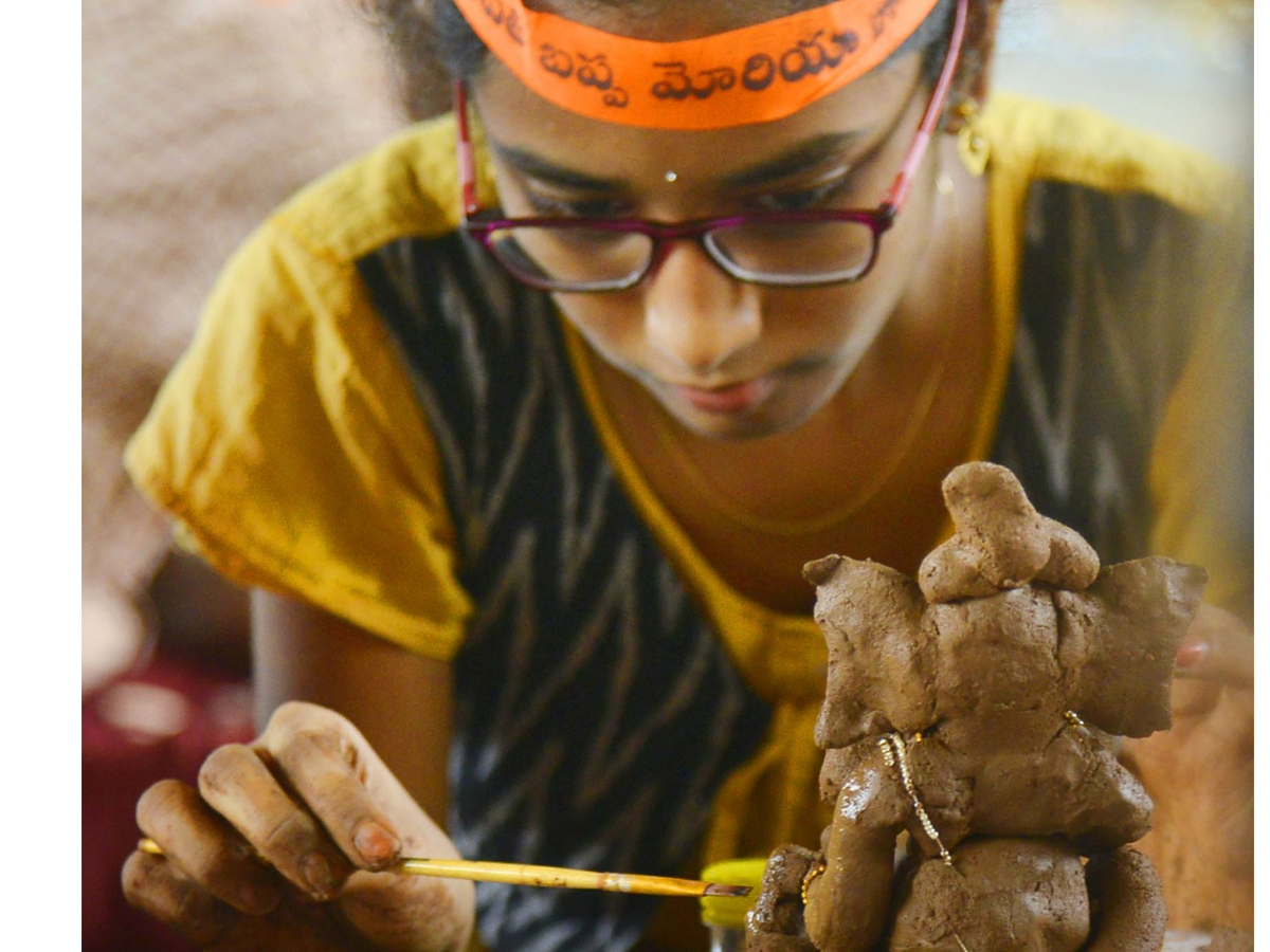 Clay Ganesha Making by Kids Photo Gallery - Sakshi10