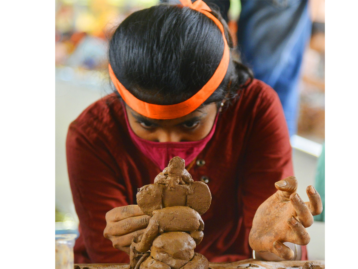 Clay Ganesha Making by Kids Photo Gallery - Sakshi4