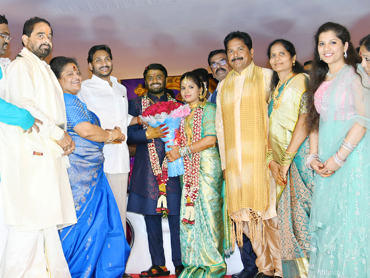 AP CM YS Jagan Attends Speaker Tamminenis Son Marriage Reception Photo Gallery - Sakshi2