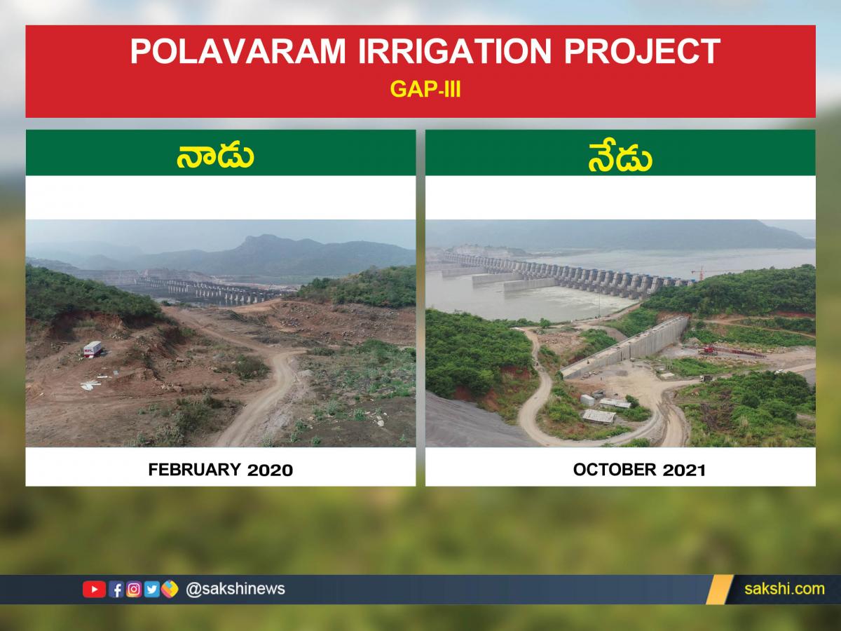 Polavaram Irrigation Project Work Status then and now - Sakshi10