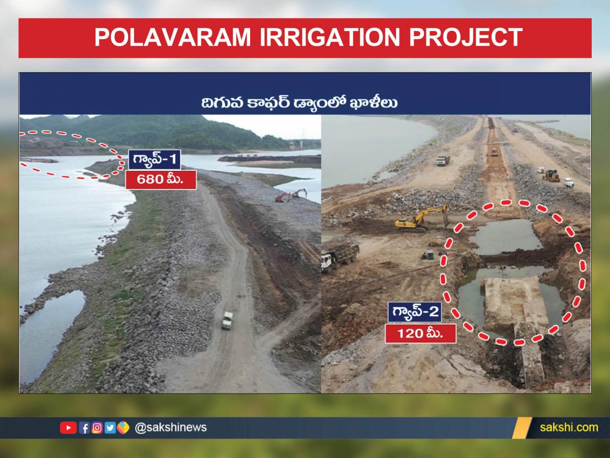 Polavaram Irrigation Project Work Status then and now - Sakshi12