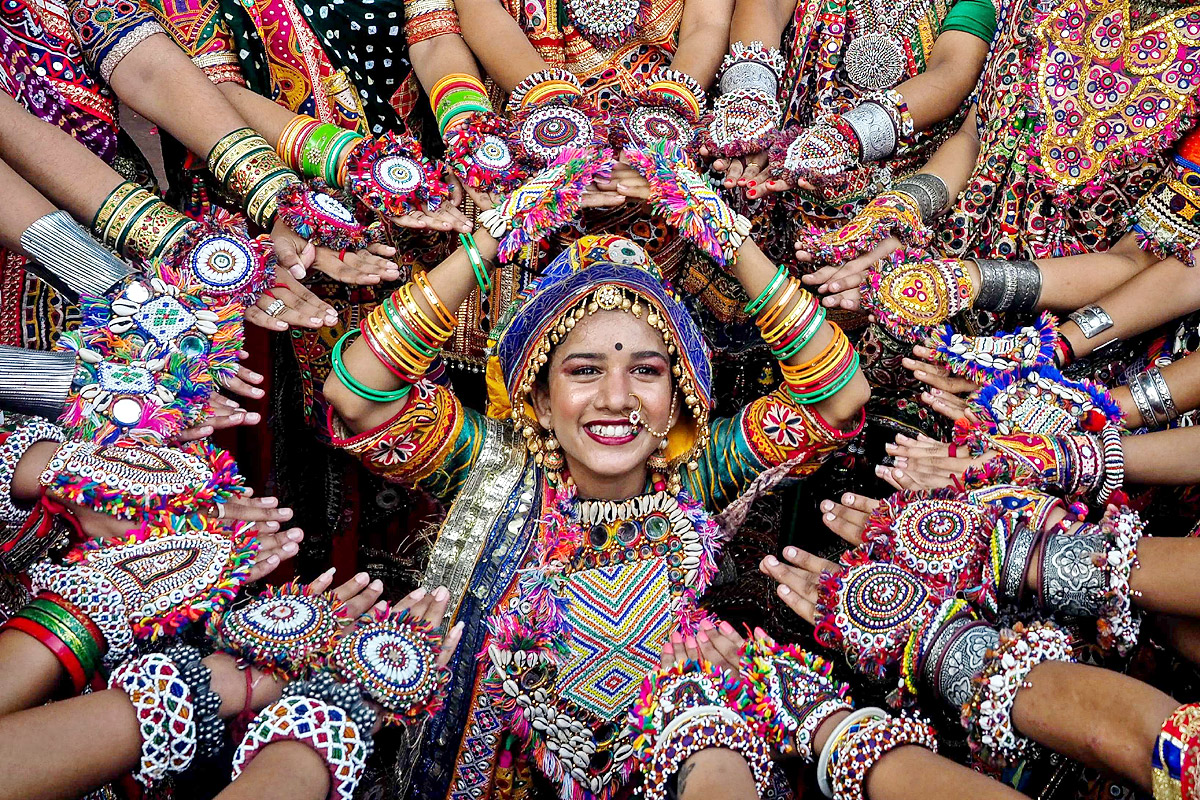 Garba Group Practices Dance Form Ahead Of Navratri Festival - Sakshi4