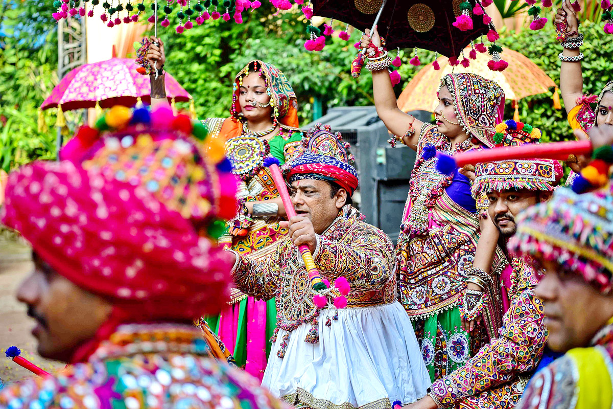 Garba Group Practices Dance Form Ahead Of Navratri Festival - Sakshi7