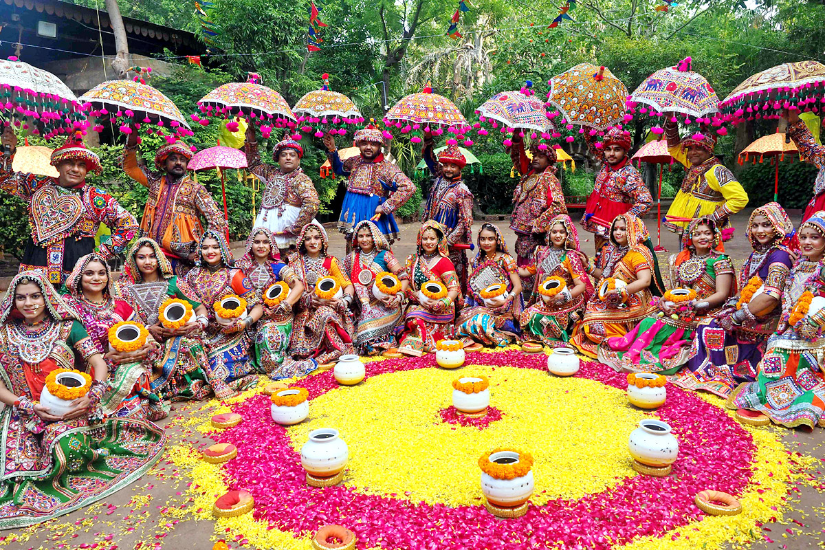 Garba Group Practices Dance Form Ahead Of Navratri Festival - Sakshi8