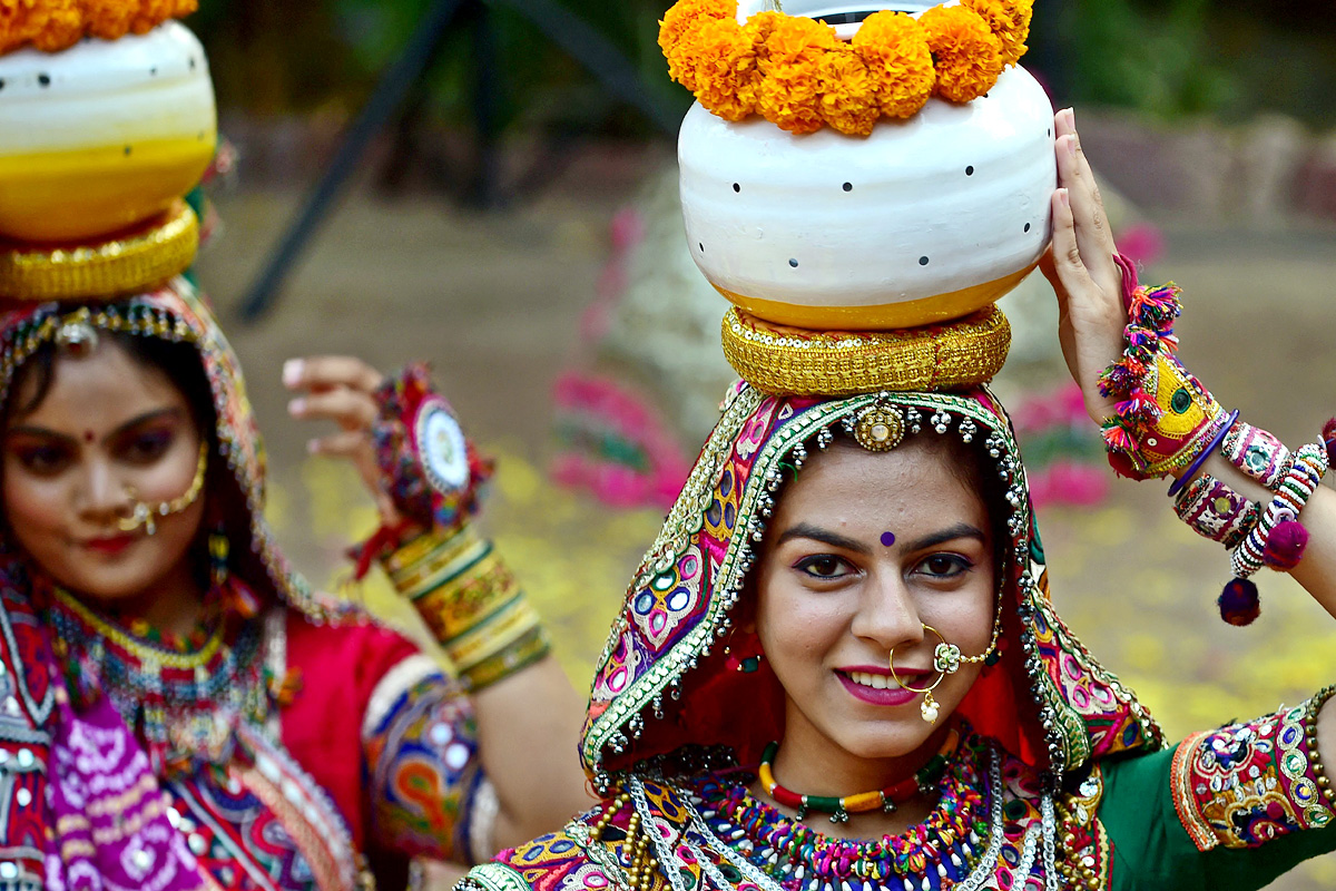 Garba Group Practices Dance Form Ahead Of Navratri Festival - Sakshi10