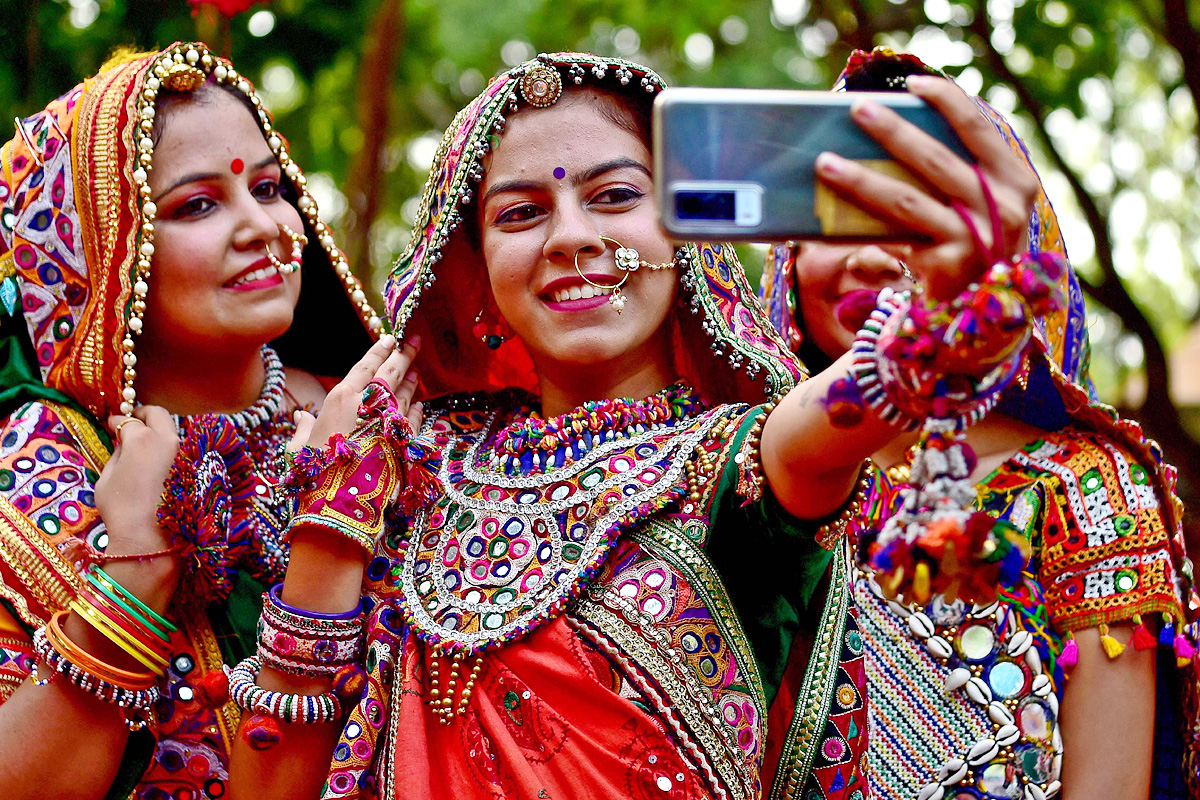 Garba Group Practices Dance Form Ahead Of Navratri Festival - Sakshi12