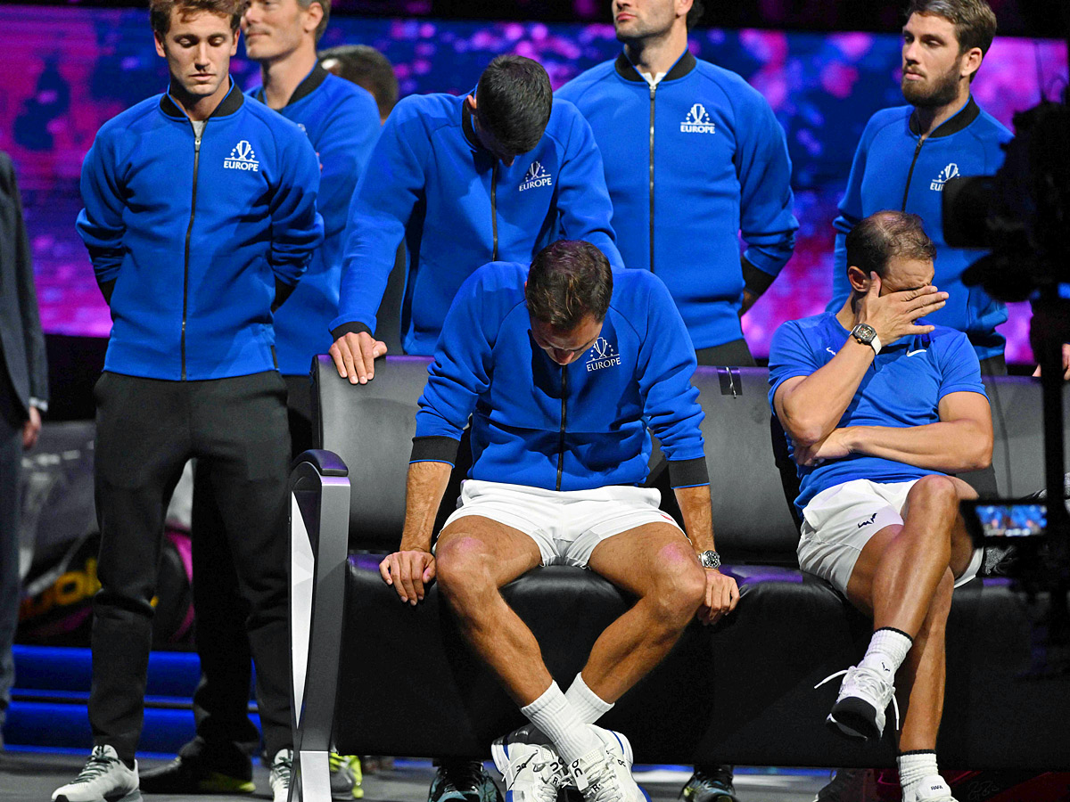 Roger Federer bids emotional farewell in doubles defeat alongside Nadal Photo Gallery - Sakshi11