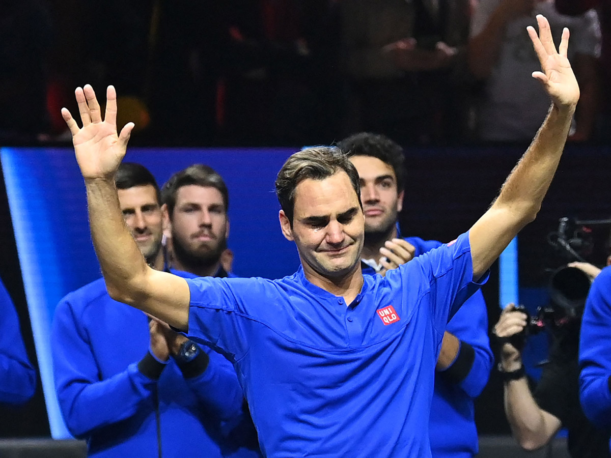 Roger Federer bids emotional farewell in doubles defeat alongside Nadal Photo Gallery - Sakshi3