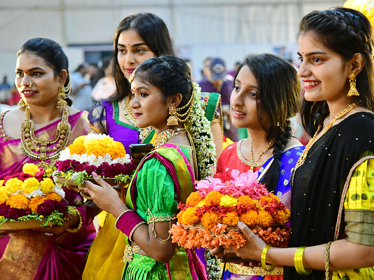 Bathukamma Celebrations in Hitex Exhibition Center - Sakshi1