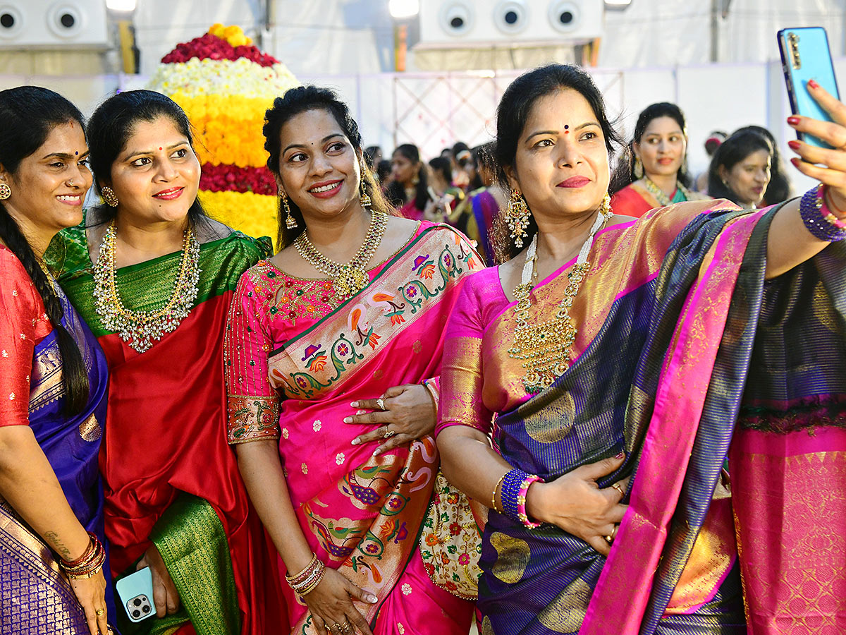 Bathukamma Celebrations in Hitex Exhibition Center - Sakshi4