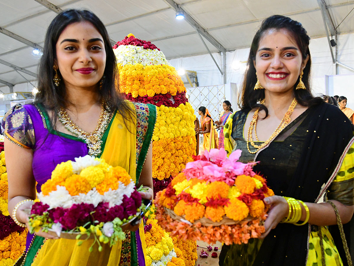 Bathukamma Celebrations in Hitex Exhibition Center - Sakshi7