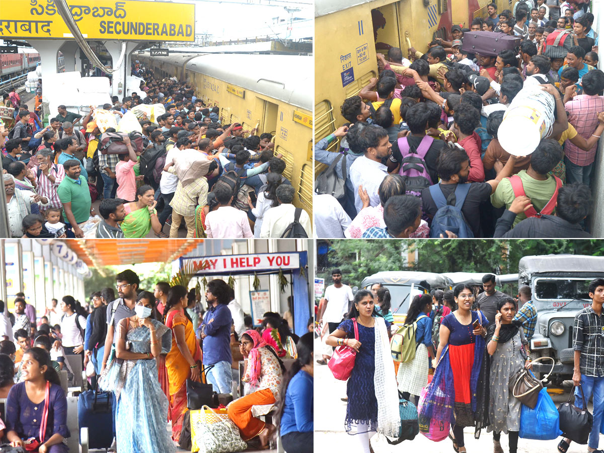 Dussehra Effect: Passengers Rush At Secunderabad And JBS Station, Pics Inside - Sakshi1